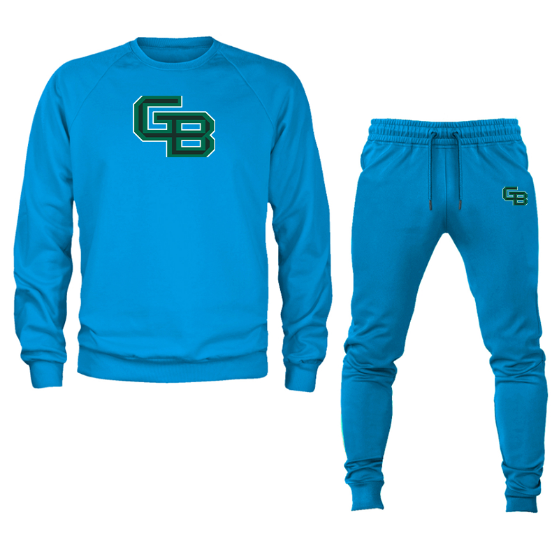 Men's Wisconsin Green Bay Phoenix Crewneck Sweatshirt Joggers Suit